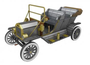 Ford Model T 1910 (Tin Lizzie, Blechliesel) als 3D Laser Cut Großmodell aus Holz - Zeichnung